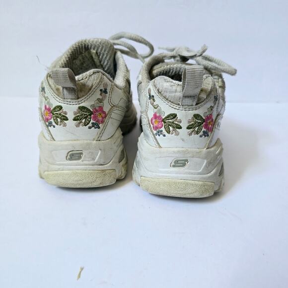 Sketchers D'lites Platform Sneakers Play Condition size 11 Floral Embroidered - Picture 13 of 15
